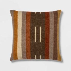 New Threshold Wool Striped Throw Pillow